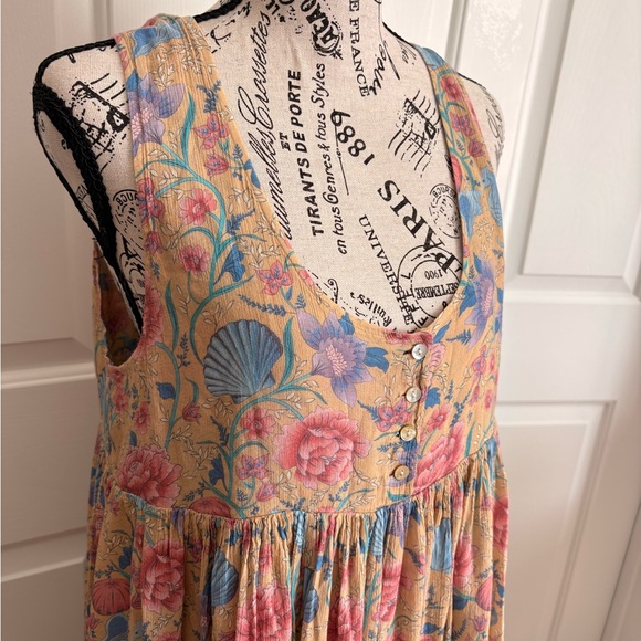 Spell Floral Dress in Pink and Blue Medium EC - Picture 6 of 10